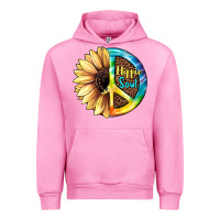 Fuchsia Pink Hippie Soul with Sunflower and Leopard Background Urban Hoodie - JahusDesignShop