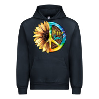 Navy Hippie Soul with Sunflower and Leopard Background Urban Hoodie - JahusDesignShop