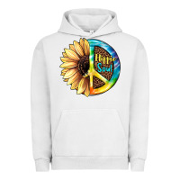 Pigment Lunar Rock Hippie Soul with Sunflower and Leopard Background Urban Hoodie - JahusDesignShop