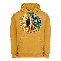 Pigment Peanut Butter Hippie Soul with Sunflower and Leopard Background Urban Hoodie - JahusDesignShop