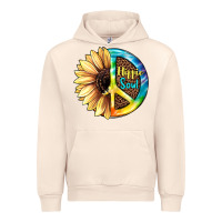 Sandshell Hippie Soul with Sunflower and Leopard Background Urban Hoodie - JahusDesignShop