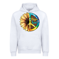 White Hippie Soul with Sunflower and Leopard Background Urban Hoodie - JahusDesignShop