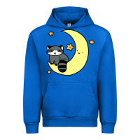 Cobalt crescent moon raccoon Urban Hoodie - linhVisuals