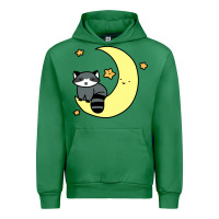 Emerald crescent moon raccoon Urban Hoodie - linhVisuals