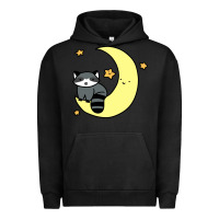 Crescent Moon Raccoon Urban Hoodie | Teevron