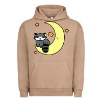 Pigment Burro crescent moon raccoon Urban Hoodie - linhVisuals