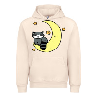 Sandshell crescent moon raccoon Urban Hoodie - linhVisuals