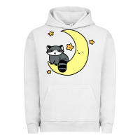Pigment Lunar Rock crescent moon raccoon Urban Hoodie - linhVisuals