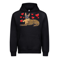 Black dutch shepherd dog t  shirt dutch shepherd dog with stuffed animal and Urban Hoodie - linhVisuals