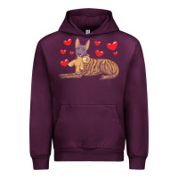 Mauve Wine dutch shepherd dog t  shirt dutch shepherd dog with stuffed animal and Urban Hoodie - linhVisuals