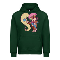 Forest Green cute guitarist dixie kong Urban Hoodie - linhVisuals