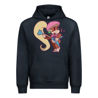 Navy cute guitarist dixie kong Urban Hoodie - linhVisuals