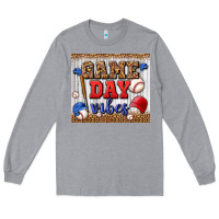 Heather Grey game day vibes tumbler Long Sleeve Tee - BundleAndBundleShop
