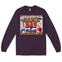 Plum game day vibes tumbler Long Sleeve Tee - BundleAndBundleShop