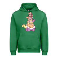 Emerald cute turtle stack Urban Hoodie - linhVisuals