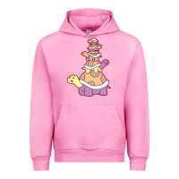 Fuchsia Pink cute turtle stack Urban Hoodie - linhVisuals