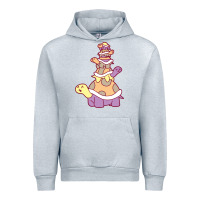 Heather Grey cute turtle stack Urban Hoodie - linhVisuals