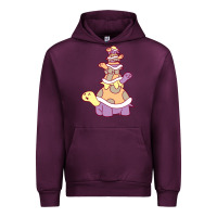 Mauve Wine cute turtle stack Urban Hoodie - linhVisuals