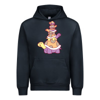 Navy cute turtle stack Urban Hoodie - linhVisuals