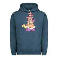 Pigment Midnight Navy cute turtle stack Urban Hoodie - linhVisuals