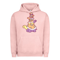 Pigment Salmon cute turtle stack Urban Hoodie - linhVisuals