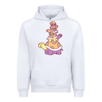 White cute turtle stack Urban Hoodie - linhVisuals