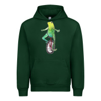 Forest Green dat boi watercolor unicycle frog Urban Hoodie - linhVisuals