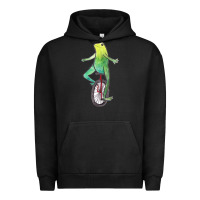 Pigment Black dat boi watercolor unicycle frog Urban Hoodie - linhVisuals