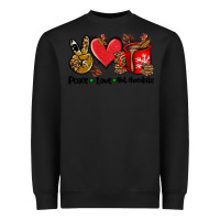 Black peace love  hot chocolate Heavyweight Sweatshirt - AdoDesignShop