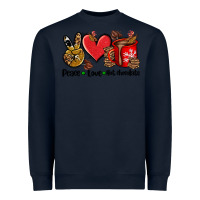 Navy peace love  hot chocolate Heavyweight Sweatshirt - AdoDesignShop
