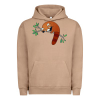 Pigment Burro red panda sleeping Urban Hoodie - linhVisuals