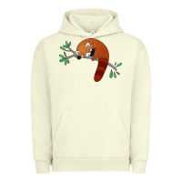Pigment Pistachio red panda sleeping Urban Hoodie - linhVisuals