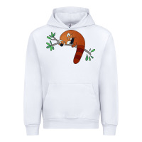 White red panda sleeping Urban Hoodie - linhVisuals