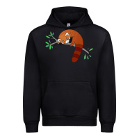 Black red panda sleeping Urban Hoodie - linhVisuals