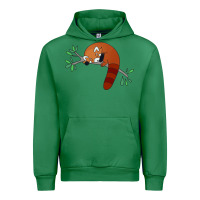Emerald red panda sleeping Urban Hoodie - linhVisuals