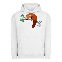 Pigment Lunar Rock red panda sleeping Urban Hoodie - linhVisuals