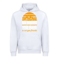 White hiking t  shirt go hiking Urban Hoodie - linhVisuals