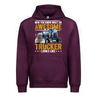 Mauve Wine awesome trucker big rig semi trailer truck driver gift men tank top Urban Hoodie - linhVisuals
