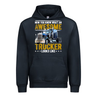 Navy awesome trucker big rig semi trailer truck driver gift men tank top Urban Hoodie - linhVisuals
