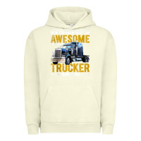 Pigment Pistachio awesome trucker big rig semi trailer truck driver gift men tank top Urban Hoodie - linhVisuals