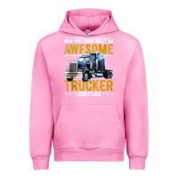 Fuchsia Pink awesome trucker big rig semi trailer truck driver gift men tank top Urban Hoodie - linhVisuals