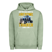 Pigment Oil Green awesome trucker big rig semi trailer truck driver gift men tank top Urban Hoodie - linhVisuals