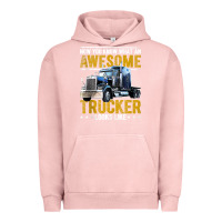 Pigment Salmon awesome trucker big rig semi trailer truck driver gift men tank top Urban Hoodie - linhVisuals