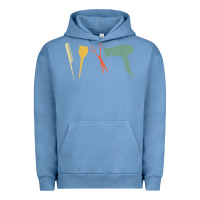 Pigment Pebble Blue barber vintage hairdresser hairstylist cosmetologist t shirt Urban Hoodie - linhVisuals