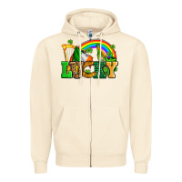 Sandshell lucky with st patricks elements Zipper Hoodie - AdoDesignShop