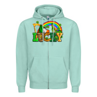 Seafoam lucky with st patricks elements Zipper Hoodie - AdoDesignShop