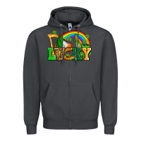 Smoke lucky with st patricks elements Zipper Hoodie - AdoDesignShop