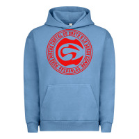 Pigment Pebble Blue cartel de santa Urban Hoodie - linhVisuals