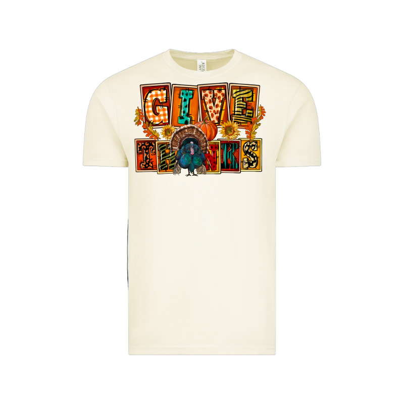 Give Thanks Thanksgiving Vintage Tee by FaDigitalArtStudio | Teevron