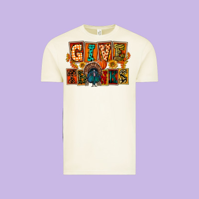 Give Thanks Thanksgiving Vintage Tee Designed By Fadigitalartstudio